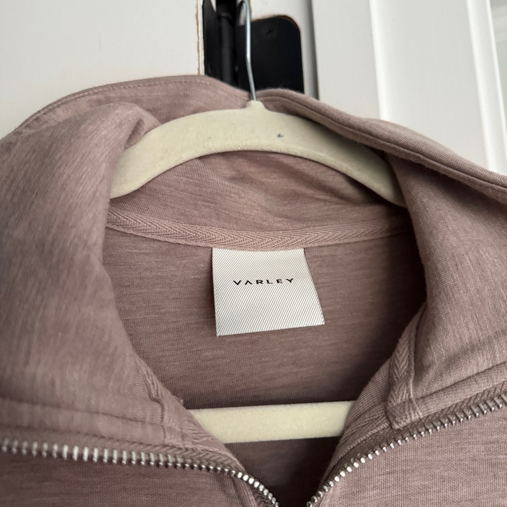 Varley Naya Half-Zip Sweat Dreamsoft Taupe Marl Pullover - Picture 3 of 6